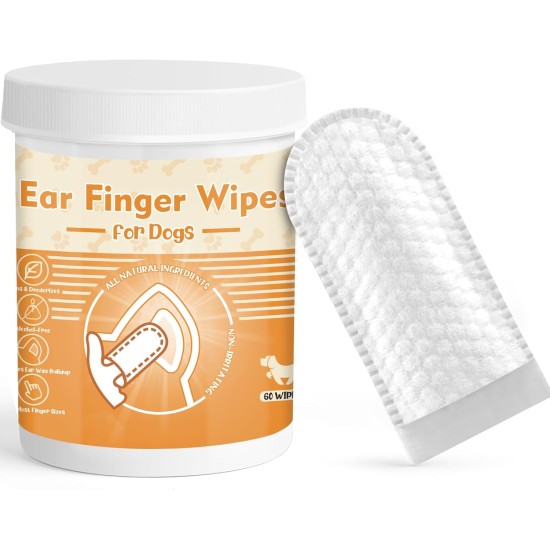 Folocone Ear Care Finger Pads for Dogs Pack of 60 Folocone Ear Care Finger Pads for Dogs Pack of 60