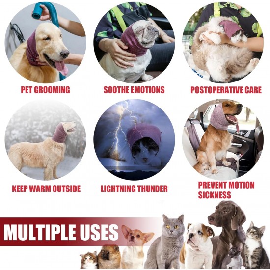 HTTDSLF Dog Ear Protection, Hearing Protection for Dogs, Dog Earmuffs, Dog Ear Protection, Dog Hearing Protection, Soothing Earmuffs for Dogs, Keep Warm Anxiety Relief, Pink, M HTTDSLF Dog Ear Protection, Hearing Protection for Dogs, Dog Earmuffs, Dog Ear Protection, Dog Hearing Protection, Soothing Earmuffs for Dogs, Keep Warm Anxiety Relief, Pink, M