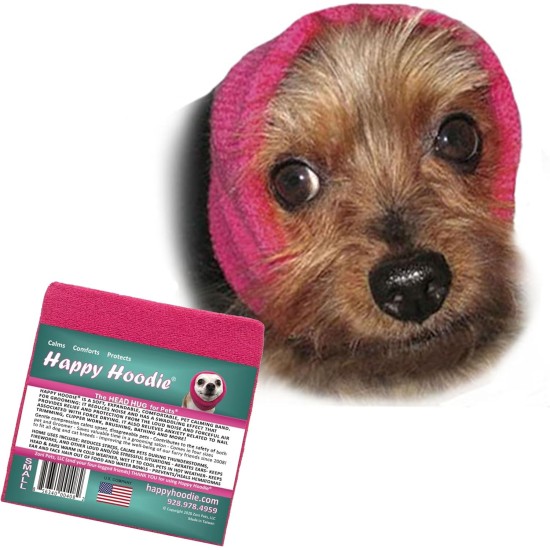 Happy Hoodie The Original Calming Band for Dogs and Cats, Anxiety Relief/Noise Protection, Grooming, Thunder Fireworks (XS, Black) Happy Hoodie The Original Calming Band for Dogs and Cats, Anxiety Relief/Noise Protection, Grooming, Thunder Fireworks (XS, Black)