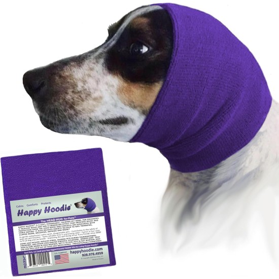 Happy Hoodie The Original Calming Band for Dogs and Cats, Anxiety Relief/Noise Protection, Grooming, Thunder Fireworks (XS, Black) Happy Hoodie The Original Calming Band for Dogs and Cats, Anxiety Relief/Noise Protection, Grooming, Thunder Fireworks (XS, Black)