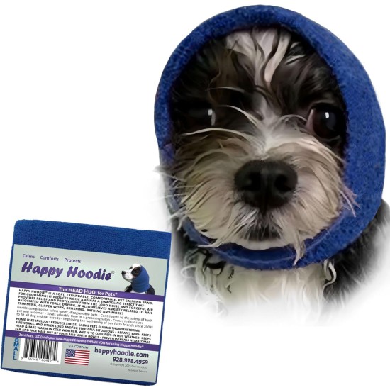 Happy Hoodie The Original Calming Band for Dogs and Cats, Anxiety Relief/Noise Protection, Grooming, Thunder Fireworks (XS, Black) Happy Hoodie The Original Calming Band for Dogs and Cats, Anxiety Relief/Noise Protection, Grooming, Thunder Fireworks (XS, Black)