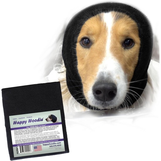 Happy Hoodie The Original Calming Band for Dogs and Cats, Anxiety Relief/Noise Protection, Grooming, Thunder Fireworks (XS, Black) Happy Hoodie The Original Calming Band for Dogs and Cats, Anxiety Relief/Noise Protection, Grooming, Thunder Fireworks (XS, Black)