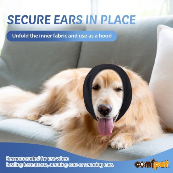 Happy Hoodie for Dogs & Cats, Noise & Hearing Protection, Soothing Earmuffs, Ear & Wind Protection, Reduces Fear of Fireworks, Ideal for the Time After Surgery, L (Black) Happy Hoodie for Dogs & Cats, Noise & Hearing Protection, Soothing Earmuffs, Ear & Wind Protection, Reduces Fear of Fireworks, Ideal for the Time After Surgery, L (Black)