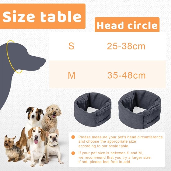 Hearing Protection Dog, Ear Muffs Dog, Hearing Protection Dog New Year's Eve, Hearing Protection Dog Hoodie for Dog Neck and Ear Warmers, Noise Protection for Dogs, Dog Wind, M (Grey) Hearing Protection Dog, Ear Muffs Dog, Hearing Protection Dog New Year's Eve, Hearing Protection Dog Hoodie for Dog Neck and Ear Warmers, Noise Protection for Dogs, Dog Wind, M (Grey)