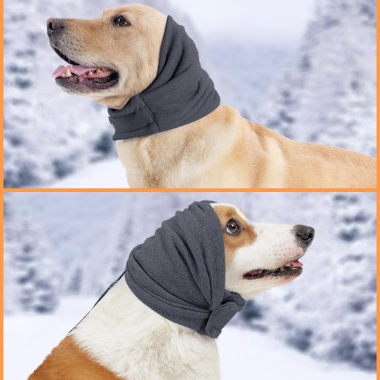 Hearing Protection Dog, Ear Muffs Dog, Hearing Protection Dog New Year's Eve, Hearing Protection Dog Hoodie for Dog Neck and Ear Warmers, Noise Protection for Dogs, Dog Wind, M (Grey) Hearing Protection Dog, Ear Muffs Dog, Hearing Protection Dog New Year's Eve, Hearing Protection Dog Hoodie for Dog Neck and Ear Warmers, Noise Protection for Dogs, Dog Wind, M (Grey)