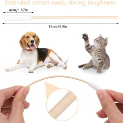 Heyu-Lotus Pack of 100 Dog Cotton Buds Ear Cleaner, 15 cm Ear Cleaning for Dogs, Wooden Ear Cleaning for Pets, Dogs, Ear Cleaning Sticks for Dogs, Cats Heyu-Lotus Pack of 100 Dog Cotton Buds Ear Cleaner, 15 cm Ear Cleaning for Dogs, Wooden Ear Cleaning for Pets, Dogs, Ear Cleaning Sticks for Dogs, Cats