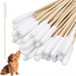 JJPJL Pack of 50 long cotton buds, dog cotton buds, ear cleaner, cotton buds, large, ear cleaning sticks, for pets, dogs, cats, 15 cm JJPJL Pack of 50 long cotton buds, dog cotton buds, ear cleaner, cotton buds, large, ear cleaning sticks, for pets, dogs, cats, 15 cm