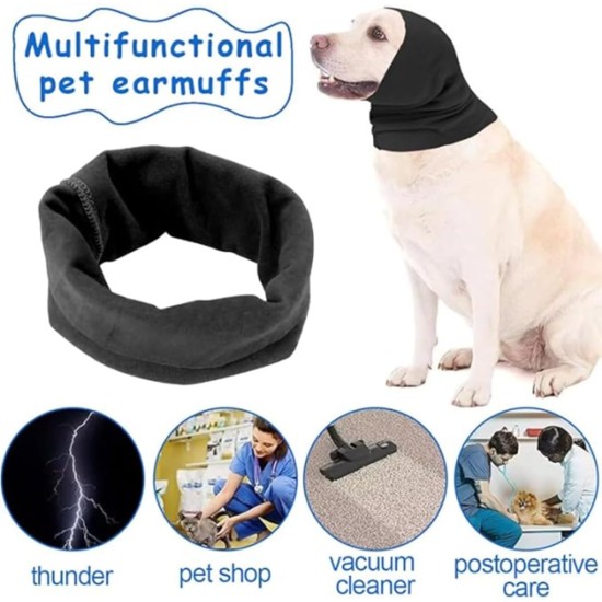 JJiaoLinin Earmuffs for Dogs, Pack of 2 Pet Warm Earmuffs, Dog Hearing Protection, Soothing Earmuffs, Noise Protection for Dogs, Washable Soft Pet Hat, M (Grey, Black) JJiaoLinin Earmuffs for Dogs, Pack of 2 Pet Warm Earmuffs, Dog Hearing Protection, Soothing Earmuffs, Noise Protection for Dogs, Washable Soft Pet Hat, M (Grey, Black)