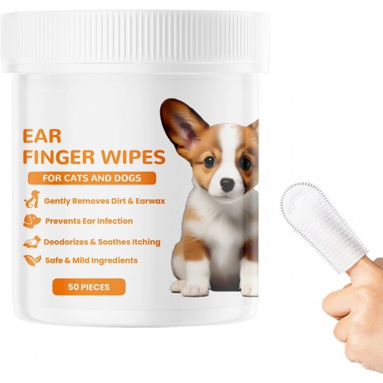 KMANGMAN Pack of 50 Ear Care Finger Pads for Dogs, Ear Care Finger Pads, Dog Ear Cleaner, Dog Ear Cleaner, Ear Pads for Dogs, Ear Cleaner Finger Cots, for Ear Care Dog Cat KMANGMAN Pack of 50 Ear Care Finger Pads for Dogs, Ear Care Finger Pads, Dog Ear Cleaner, Dog Ear Cleaner, Ear Pads for Dogs, Ear Cleaner Finger Cots, for Ear Care Dog Cat
