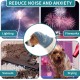 Katzinst Dog Hearing Protection, Elastic Knitted Ear Care Dog Hat, Noise Reduction, Anxiety Relief and Soothing Dog Ears, Dog Ear Care, (Blue, S)