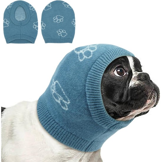 Katzinst Dog Hearing Protection, Elastic Knitted Ear Care Dog Hat, Noise Reduction, Anxiety Relief and Soothing Dog Ears, Dog Ear Care, (Blue, S) Katzinst Dog Hearing Protection, Elastic Knitted Ear Care Dog Hat, Noise Reduction, Anxiety Relief and Soothing Dog Ears, Dog Ear Care, (Blue, S)