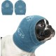 Katzinst Dog Hearing Protection, Elastic Knitted Ear Care Dog Hat, Noise Reduction, Anxiety Relief and Soothing Dog Ears, Dog Ear Care, (Blue, S)