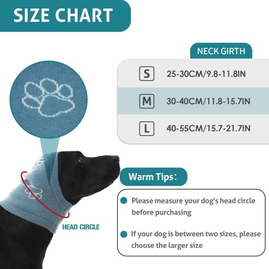 Katzinst Dog Hearing Protection, Elastic Knitted Ear Care Dog Hat, Noise Reduction, Anxiety Relief and Soothing Dog Ears, Dog Ear Care, (Blue, S) Katzinst Dog Hearing Protection, Elastic Knitted Ear Care Dog Hat, Noise Reduction, Anxiety Relief and Soothing Dog Ears, Dog Ear Care, (Blue, S)