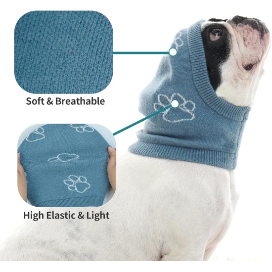 Katzinst Dog Hearing Protection, Elastic Knitted Ear Care Dog Hat, Noise Reduction, Anxiety Relief and Soothing Dog Ears, Dog Ear Care, (Blue, S) Katzinst Dog Hearing Protection, Elastic Knitted Ear Care Dog Hat, Noise Reduction, Anxiety Relief and Soothing Dog Ears, Dog Ear Care, (Blue, S)