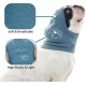 Katzinst Dog Hearing Protection, Elastic Knitted Ear Care Dog Hat, Noise Reduction, Anxiety Relief and Soothing Dog Ears, Dog Ear Care, (Blue, S)