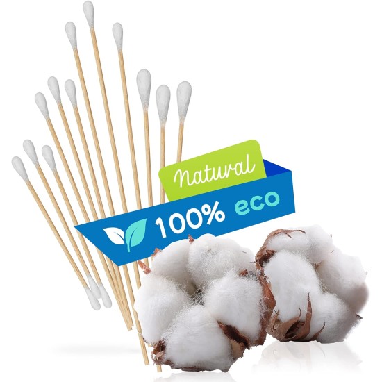 Kosmetex 100 x Ear Cleaning for Dogs, 15 cm, Wide 1 cm Thick Cotton Head, Cotton Buds, Long Large Head, Ear Cleaner, Ear Cleaning Sticks for Pets, Dogs, Cats Kosmetex 100 x Ear Cleaning for Dogs, 15 cm, Wide 1 cm Thick Cotton Head, Cotton Buds, Long Large Head, Ear Cleaner, Ear Cleaning Sticks for Pets, Dogs, Cats