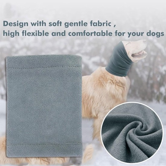 LDDYKZY Earmuffs for Dogs, Pack of 2, Pet Warm Earmuffs, Thickened Warm Accessories, Noise Protection, Pet Dog Headscarf, Elastic Earmuffs for Dogs (M, Grey) LDDYKZY Earmuffs for Dogs, Pack of 2, Pet Warm Earmuffs, Thickened Warm Accessories, Noise Protection, Pet Dog Headscarf, Elastic Earmuffs for Dogs (M, Grey)