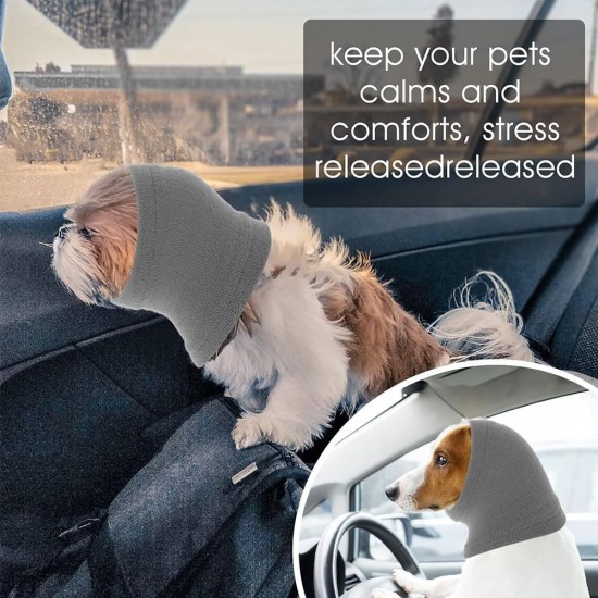 LDDYKZY Earmuffs for Dogs, Pack of 2, Pet Warm Earmuffs, Thickened Warm Accessories, Noise Protection, Pet Dog Headscarf, Elastic Earmuffs for Dogs (M, Grey) LDDYKZY Earmuffs for Dogs, Pack of 2, Pet Warm Earmuffs, Thickened Warm Accessories, Noise Protection, Pet Dog Headscarf, Elastic Earmuffs for Dogs (M, Grey)