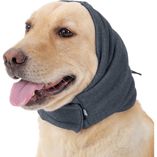 Lelepet Dog Ear Protection, Ear Protection for Dogs, Dog Earmuffs for Noise Reduction, Dog Ear Care, Dog Neck and Ear Warmers for Dogs, Soothing Hoodie for Dogs, Grey S Lelepet Dog Ear Protection, Ear Protection for Dogs, Dog Earmuffs for Noise Reduction, Dog Ear Care, Dog Neck and Ear Warmers for Dogs, Soothing Hoodie for Dogs, Grey S