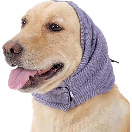 Lelepet Dog Ear Protection, Ear Protection for Dogs, Dog Earmuffs for Noise Reduction, Dog Ear Care, Dog Neck and Ear Warmers for Dogs, Soothing Hoodie for Dogs, Grey S Lelepet Dog Ear Protection, Ear Protection for Dogs, Dog Earmuffs for Noise Reduction, Dog Ear Care, Dog Neck and Ear Warmers for Dogs, Soothing Hoodie for Dogs, Grey S