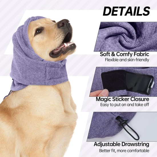 Lelepet Dog Ear Protection, Ear Protection for Dogs, Dog Earmuffs for Noise Reduction, Dog Ear Care, Dog Neck and Ear Warmers for Dogs, Soothing Hoodie for Dogs, Grey S Lelepet Dog Ear Protection, Ear Protection for Dogs, Dog Earmuffs for Noise Reduction, Dog Ear Care, Dog Neck and Ear Warmers for Dogs, Soothing Hoodie for Dogs, Grey S