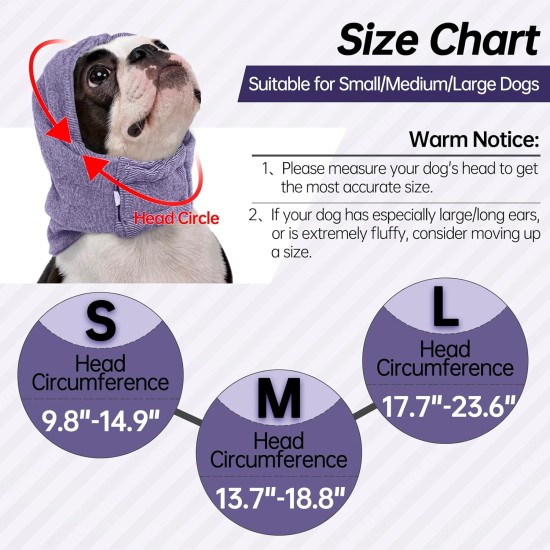 Lelepet Dog Ear Protection, Ear Protection for Dogs, Dog Earmuffs for Noise Reduction, Dog Ear Care, Dog Neck and Ear Warmers for Dogs, Soothing Hoodie for Dogs, Grey S Lelepet Dog Ear Protection, Ear Protection for Dogs, Dog Earmuffs for Noise Reduction, Dog Ear Care, Dog Neck and Ear Warmers for Dogs, Soothing Hoodie for Dogs, Grey S