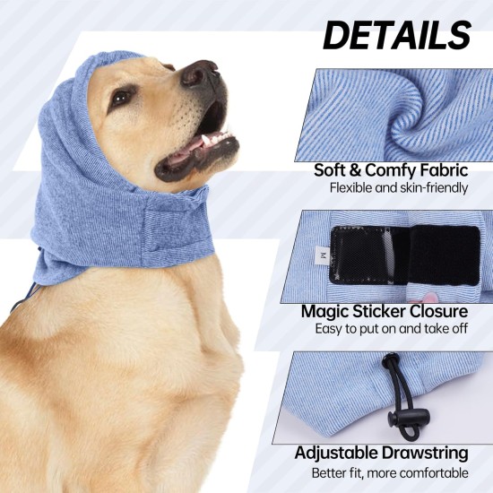 Lelepet Dog Ear Protection, Ear Protection for Dogs, Dog Earmuffs for Noise Reduction, Dog Ear Care, Dog Neck and Ear Warmers for Dogs, Soothing Hoodie for Dogs, Grey S Lelepet Dog Ear Protection, Ear Protection for Dogs, Dog Earmuffs for Noise Reduction, Dog Ear Care, Dog Neck and Ear Warmers for Dogs, Soothing Hoodie for Dogs, Grey S