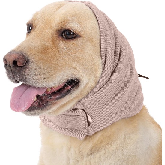 Lelepet Dog Ear Protection, Ear Protection for Dogs, Dog Earmuffs for Noise Reduction, Dog Ear Care, Dog Neck and Ear Warmers for Dogs, Soothing Hoodie for Dogs, Grey S Lelepet Dog Ear Protection, Ear Protection for Dogs, Dog Earmuffs for Noise Reduction, Dog Ear Care, Dog Neck and Ear Warmers for Dogs, Soothing Hoodie for Dogs, Grey S