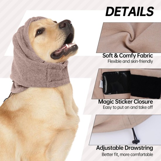 Lelepet Dog Ear Protection, Ear Protection for Dogs, Dog Earmuffs for Noise Reduction, Dog Ear Care, Dog Neck and Ear Warmers for Dogs, Soothing Hoodie for Dogs, Grey S Lelepet Dog Ear Protection, Ear Protection for Dogs, Dog Earmuffs for Noise Reduction, Dog Ear Care, Dog Neck and Ear Warmers for Dogs, Soothing Hoodie for Dogs, Grey S