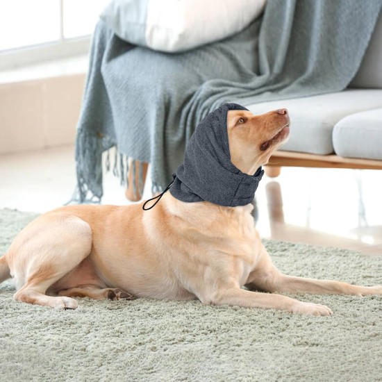 Lelepet Dog Ear Protection, Ear Protection for Dogs, Dog Earmuffs for Noise Reduction, Dog Ear Care, Dog Neck and Ear Warmers for Dogs, Soothing Hoodie for Dogs, Grey S Lelepet Dog Ear Protection, Ear Protection for Dogs, Dog Earmuffs for Noise Reduction, Dog Ear Care, Dog Neck and Ear Warmers for Dogs, Soothing Hoodie for Dogs, Grey S