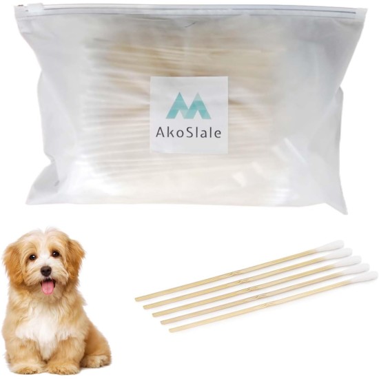 Long Q Tips Bamboo Cotton Buds for Ears, Long Cotton Buds for Dog Ear Cleaning, Cat and Dog Ear Cleaner, Cotton Buds 600 Pieces Long Q Tips Bamboo Cotton Buds for Ears, Long Cotton Buds for Dog Ear Cleaning, Cat and Dog Ear Cleaner, Cotton Buds 600 Pieces