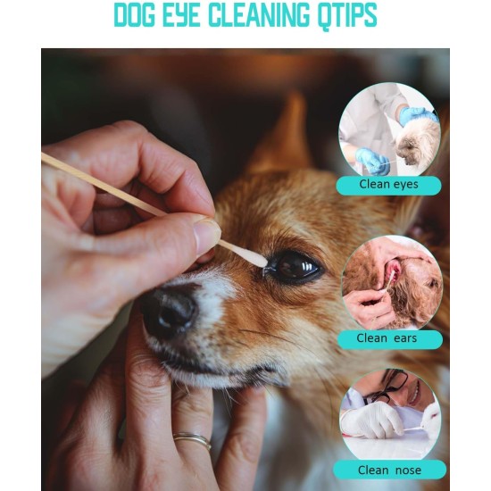 Long Q Tips Bamboo Cotton Buds for Ears, Long Cotton Buds for Dog Ear Cleaning, Cat and Dog Ear Cleaner, Cotton Buds 600 Pieces Long Q Tips Bamboo Cotton Buds for Ears, Long Cotton Buds for Dog Ear Cleaning, Cat and Dog Ear Cleaner, Cotton Buds 600 Pieces