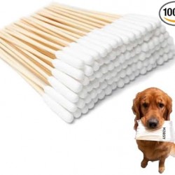 MZQSIY 100pcs Pet Ear Cleaners Bamboo Cotton Buds 15.5cm Upgraded Long Stick Wax Remover Itchy Ears Cleaning Swabs for Cleaning Animals Infection MZQSIY 100pcs Pet Ear Cleaners Bamboo Cotton Buds 15.5cm Upgraded Long Stick Wax Remover Itchy Ears Cleaning Swabs for Cleaning Animals Infection