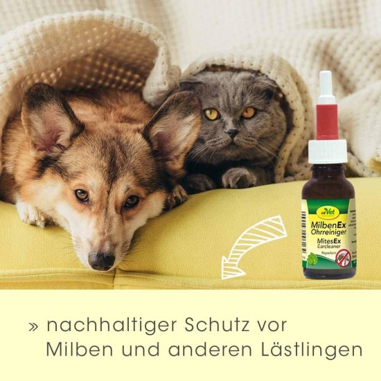 MilbenEx Ear Cleaner 50 ml - Fast Effectiveness - Against Ear Mites - Good Skin Compatibility - Easy to Use MilbenEx Ear Cleaner 50 ml - Fast Effectiveness - Against Ear Mites - Good Skin Compatibility - Easy to Use