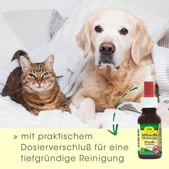 MilbenEx Ear Cleaner 50 ml - Fast Effectiveness - Against Ear Mites - Good Skin Compatibility - Easy to Use MilbenEx Ear Cleaner 50 ml - Fast Effectiveness - Against Ear Mites - Good Skin Compatibility - Easy to Use