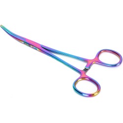 Mosquito Hemostat for Pet Stainless Steel Ear Hair Puller Remover Tweezers Curved Tip Cleaning Clamp for Pet Dog Cat [#1]