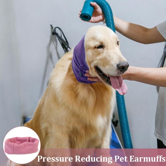 Neck and Ear Warmers for Dogs, Pack of 2 Soothing Earmuffs for Dogs, Noise Protection, Care, Bathing, for Comfort, Anxiety, Bathing, Care, Purple, Pink, S (17 x 12 x 0.5 cm) Neck and Ear Warmers for Dogs, Pack of 2 Soothing Earmuffs for Dogs, Noise Protection, Care, Bathing, for Comfort, Anxiety, Bathing, Care, Purple, Pink, S (17 x 12 x 0.5 cm)