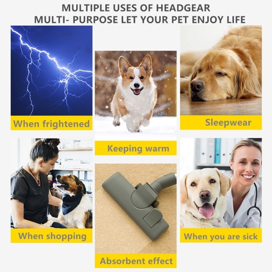 Norhogo Multifunctional Soft Pet Earmuffs for Dogs, Earmuffs, Noise Protection, Neck and Ear Warmers, Quiet Earmuffs for Anxiety Relief, Bathing, Grooming for Dog and Cat (Grey Norhogo Multifunctional Soft Pet Earmuffs for Dogs, Earmuffs, Noise Protection, Neck and Ear Warmers, Quiet Earmuffs for Anxiety Relief, Bathing, Grooming for Dog and Cat (Grey
