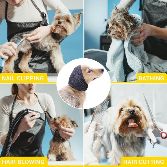 Norhogo Multifunctional Soft Pet Earmuffs for Dogs, Earmuffs, Noise Protection, Neck and Ear Warmers, Quiet Earmuffs for Anxiety Relief, Bathing, Grooming for Dog and Cat (Grey Norhogo Multifunctional Soft Pet Earmuffs for Dogs, Earmuffs, Noise Protection, Neck and Ear Warmers, Quiet Earmuffs for Anxiety Relief, Bathing, Grooming for Dog and Cat (Grey
