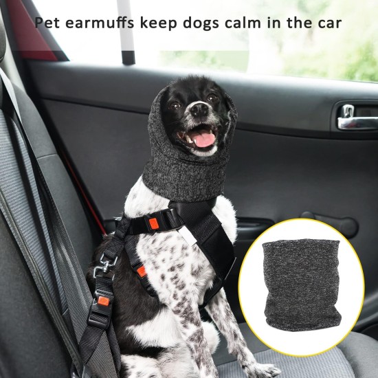 Norhogo Multifunctional Soft Pet Earmuffs for Dogs, Earmuffs, Noise Protection, Neck and Ear Warmers, Quiet Earmuffs for Anxiety Relief, Bathing, Grooming for Dog and Cat (Grey Norhogo Multifunctional Soft Pet Earmuffs for Dogs, Earmuffs, Noise Protection, Neck and Ear Warmers, Quiet Earmuffs for Anxiety Relief, Bathing, Grooming for Dog and Cat (Grey