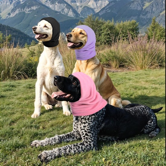 Oruola Pack of 3 Dog Hearing Protection, Ear Muffs Dogs for Winter, Ear Protection for Dogs, Soothing Dog Hat for Care, Bathing, Hearing Protection Cat (L, Black + Purple + Pink) Oruola Pack of 3 Dog Hearing Protection, Ear Muffs Dogs for Winter, Ear Protection for Dogs, Soothing Dog Hat for Care, Bathing, Hearing Protection Cat (L, Black + Purple + Pink)