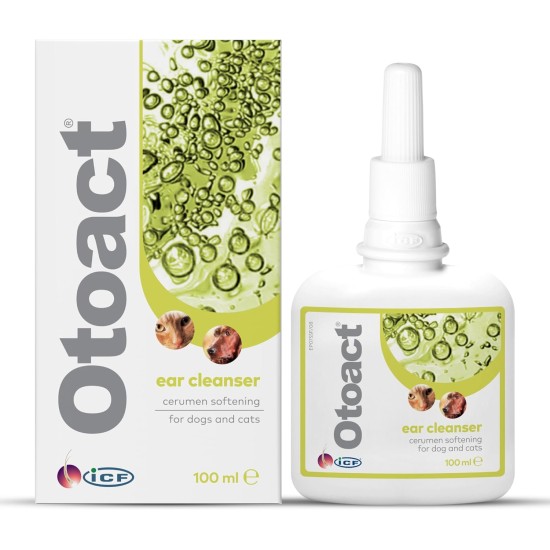 Otoact ceruminolytic ear cleaner for dogs and cats, 100ml Otoact ceruminolytic ear cleaner for dogs and cats, 100ml