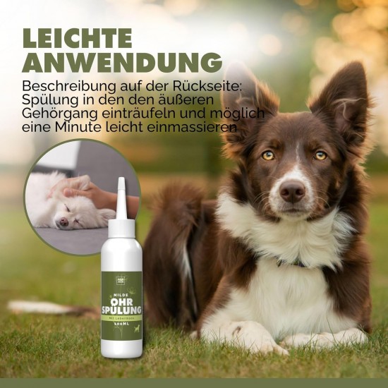 PAW WOW Natural Dog Ear Wash 100 ml Gentle Deep Cleaning & Odour Protection with Liver Moss, Cistus, Marigolds and Black Cumin 100% Natural without Artificial Additives PAW WOW Natural Dog Ear Wash 100 ml Gentle Deep Cleaning & Odour Protection with Liver Moss, Cistus, Marigolds and Black Cumin 100% Natural without Artificial Additives