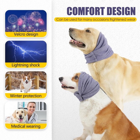 PAWIVID Dog Ear Muffs & No Shake Ear Wrap for Hematoma, Bathing, Drying & Relief of Noise Deficiency - Elastic Ear Protection with Soothing Hoodie Design for Care/Head Ear Protection (Grey, Small) PAWIVID Dog Ear Muffs & No Shake Ear Wrap for Hematoma, Bathing, Drying & Relief of Noise Deficiency - Elastic Ear Protection with Soothing Hoodie Design for Care/Head Ear Protection (Grey, Small)
