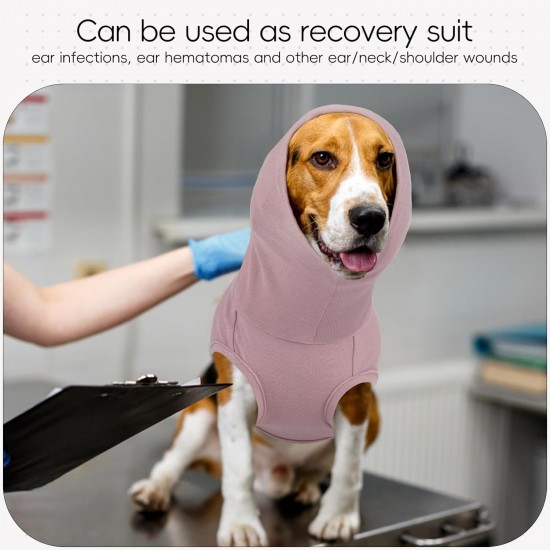 PUMYPOREITY Wound Protection Suits for Dogs, Neck Protection Dog After Surgery, Wound Protection, Body Dog Suit After Surgery, Head Wrap, Ears, Hoodie, Hearing Protection, Dog, New Year's Eve PUMYPOREITY Wound Protection Suits for Dogs, Neck Protection Dog After Surgery, Wound Protection, Body Dog Suit After Surgery, Head Wrap, Ears, Hoodie, Hearing Protection, Dog, New Year's Eve