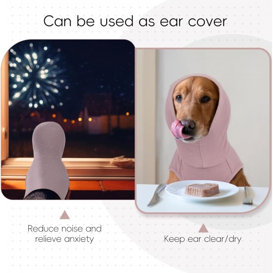 PUMYPOREITY Wound Protection Suits for Dogs, Neck Protection Dog After Surgery, Wound Protection, Body Dog Suit After Surgery, Head Wrap, Ears, Hoodie, Hearing Protection, Dog, New Year's Eve PUMYPOREITY Wound Protection Suits for Dogs, Neck Protection Dog After Surgery, Wound Protection, Body Dog Suit After Surgery, Head Wrap, Ears, Hoodie, Hearing Protection, Dog, New Year's Eve