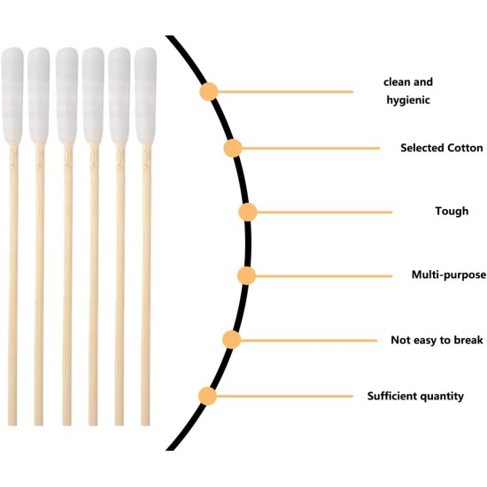 Pack of 100 Ear Cleaning for Dogs, Dogs Cleaning Cotton Buds, 12 cm Ear Cleaning Sticks with Round Tip, Ear Sticks Cotton Buds for Pets, Dogs, Cats Pack of 100 Ear Cleaning for Dogs, Dogs Cleaning Cotton Buds, 12 cm Ear Cleaning Sticks with Round Tip, Ear Sticks Cotton Buds for Pets, Dogs, Cats