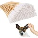 Pack of 100 cotton buds for dogs, cotton buds, ear cleaner, 15 cm ear cleaner for pets, cotton buds long, dog ear cleaning sticks, for cleaning the ears of pets Pack of 100 cotton buds for dogs, cotton buds, ear cleaner, 15 cm ear cleaner for pets, cotton buds long, dog ear cleaning sticks, for cleaning the ears of pets