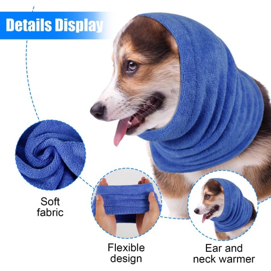 Pack of 2 Dog Ear Protection, No Flap Ear Wraps for Dogs, Noise Cancelling Earmuffs, Head and Ear Protection, Ear Cover Dog for Dogs, Cat Neck and Ear Warmers (Grey & Blue, S) Pack of 2 Dog Ear Protection, No Flap Ear Wraps for Dogs, Noise Cancelling Earmuffs, Head and Ear Protection, Ear Cover Dog for Dogs, Cat Neck and Ear Warmers (Grey & Blue, S)