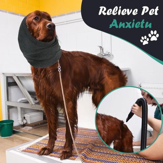 Pack of 2 Dog Snood, Ear Muffs for Dogs, Ear Protection Dog, Dog Ear Warmer, Dog Neck and Ear Warmer, Pet Ear Flap Head Wrap, Head Cover for Dogs, Ear Protection Dog Wind (Grey) Pack of 2 Dog Snood, Ear Muffs for Dogs, Ear Protection Dog, Dog Ear Warmer, Dog Neck and Ear Warmer, Pet Ear Flap Head Wrap, Head Cover for Dogs, Ear Protection Dog Wind (Grey)